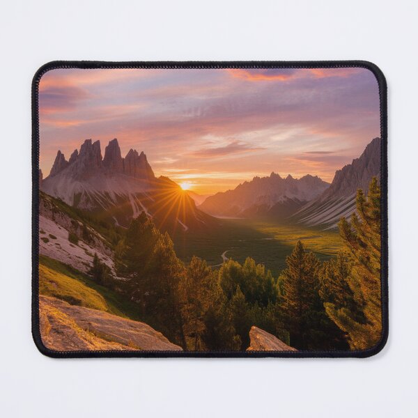 Item preview,   "Stunning Sunset View over Majestic Mountain Valley Scene" designed and sold by AnimalAirtistry.