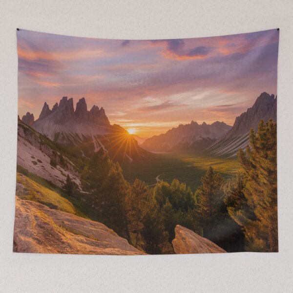 Item preview,   "Stunning Sunset View over Majestic Mountain Valley Scene" designed and sold by AnimalAirtistry.