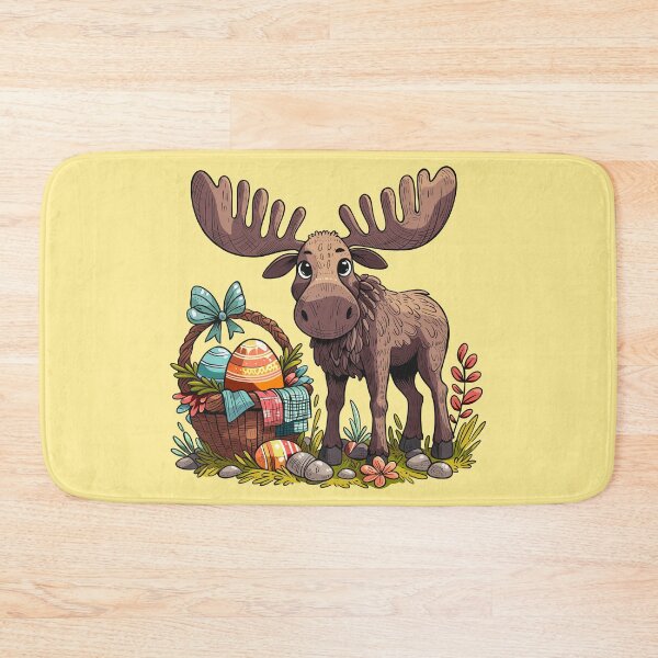 Item preview, Moose with an Easter Basket designed and sold by Ghost on Toast.