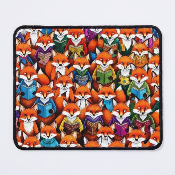 Item preview, Many Funny Foxes Reading Books Pattern designed and sold by AlinaSCorner.