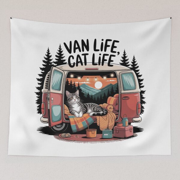 Item preview, Van Life, Cat Life – Cozy Camper Cat Adventure T-Shirt & Gifts designed and sold by bannzy.