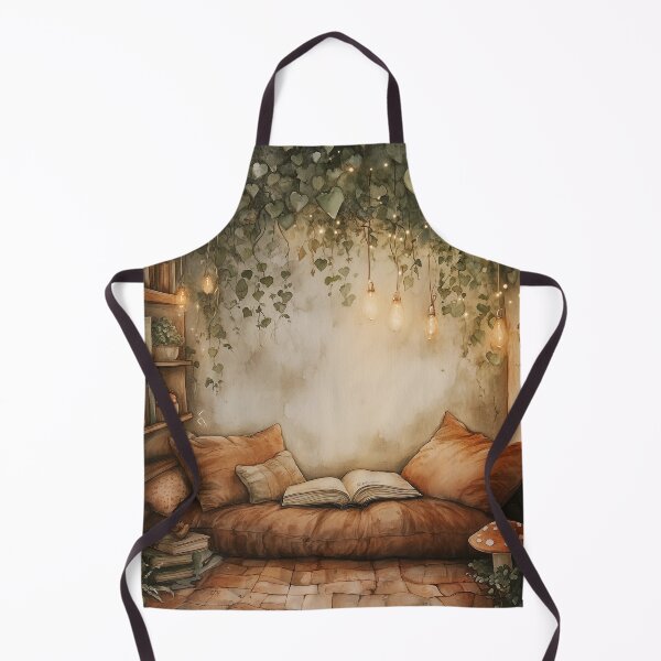 Item preview, Cozy Reading Nook with Mushroom Pillows designed and sold by SporeandCanvas.