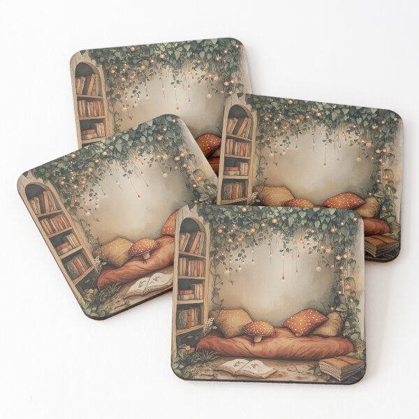 Item preview, Enchanted Reading Corner Art Print designed and sold by SporeandCanvas.