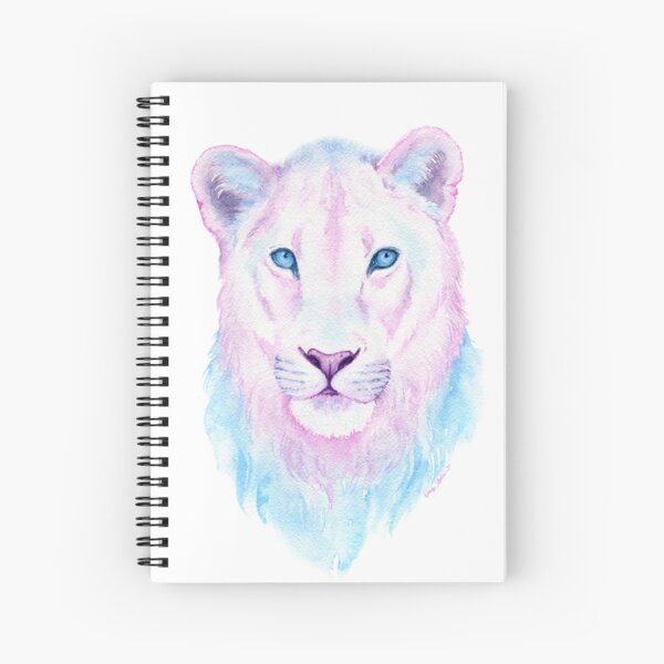 Trans Lion | Trans Pride Watercolor Spiral Notebook