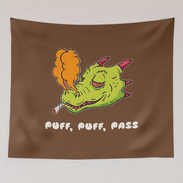 Item preview, Puff, Puff, Pass, Smoking Dino  designed and sold by Mariana Piana.