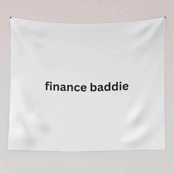 Item preview, Finance baddie - black and white typography designed and sold by ha11e11.