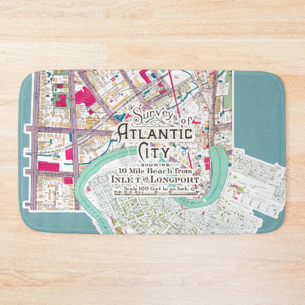 Item preview, Vintage Atlantic City Map designed and sold by Olivia Ossege.