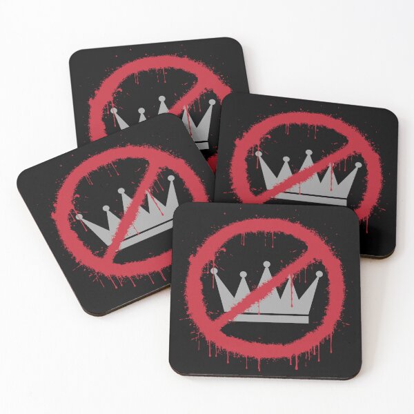 Item preview, No Kings - Anti-Authoritarian Crown Sticker designed and sold by p1xelhacker.