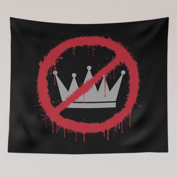 Item preview, No Kings - Anti-Authoritarian Crown Sticker designed and sold by p1xelhacker.