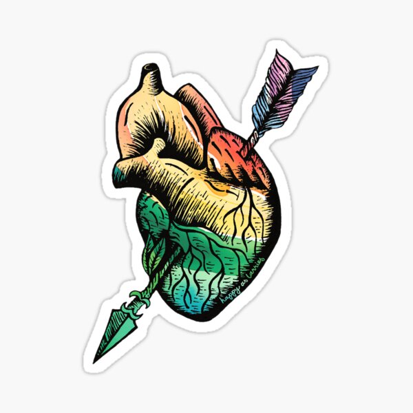 Item preview, Happy as Larries Heart Arrow Tattoo designed and sold by happyaslarries.