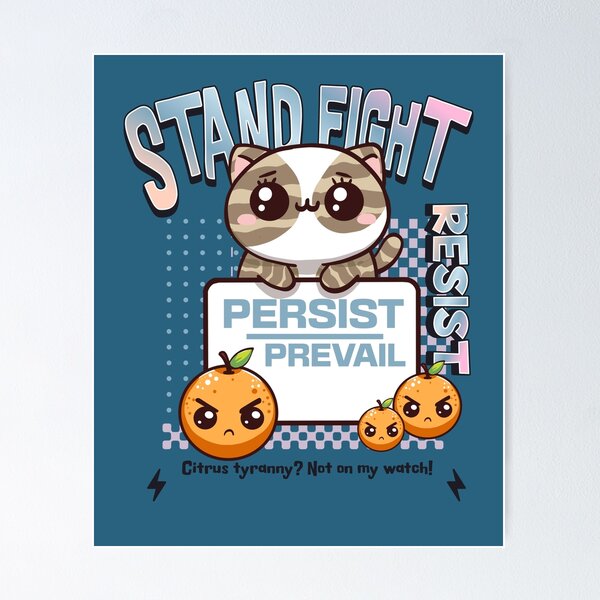 Vista previa del artículo con la obra «Resistir Persistir Prevalecer», diseñado y vendido por BaffledSnout.