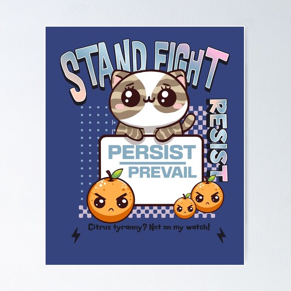 Vista previa del artículo con la obra «Resistir Persistir Prevalecer», diseñado y vendido por BaffledSnout.