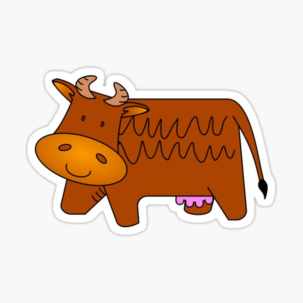 Cow Sticker For Sale By Mistersmithers Redbubble