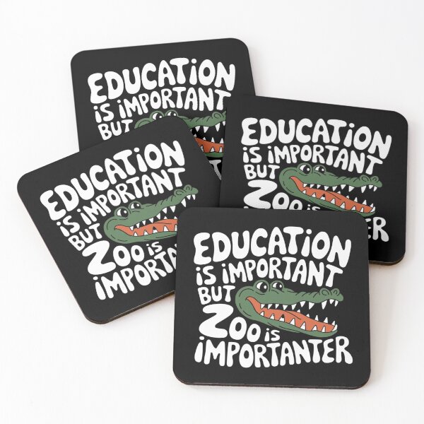 Item preview, Education Is Important, But the Zoo Is Importanter – Funny Crocodile T-Shirt, Zoo Lover Gift, Animal Humor Tee designed and sold by Unleashing Style .