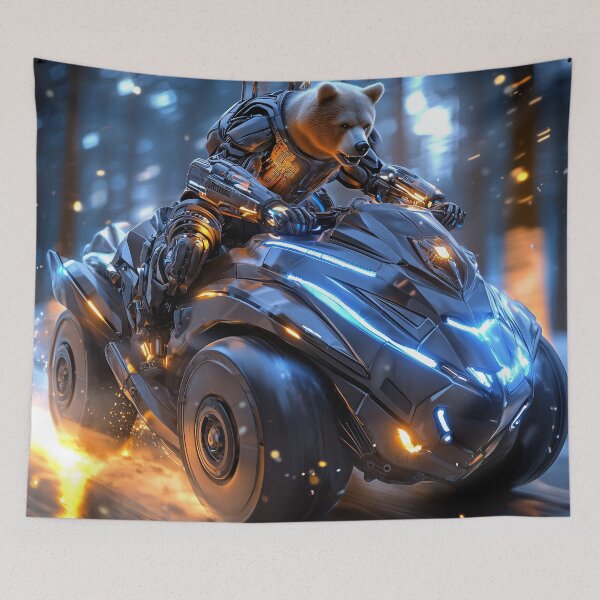 Item preview, Cyberpunk Bear Rider designed and sold by silp159.