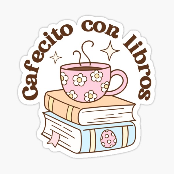 Vista previa del artículo con la obra «“Cafecito con Libros” – Diseño estético acogedor de café y libros», diseñado y vendido por MulberryRiver.
