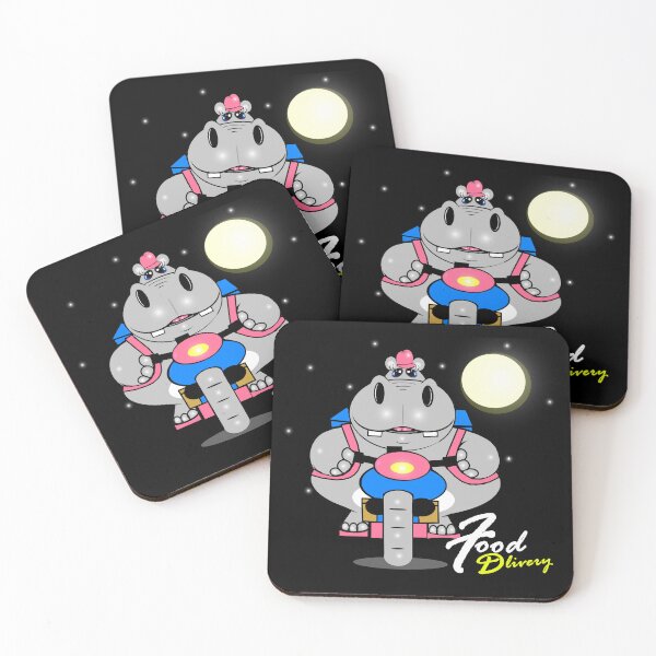 Item preview, Hippo food delivery  designed and sold by Shirley cute art .