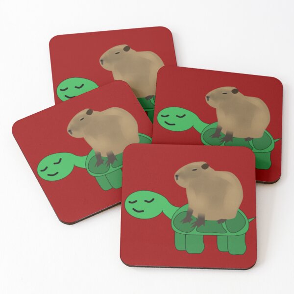 Item preview, Capybara Riding a Turtle designed and sold by GooglyEyes-.