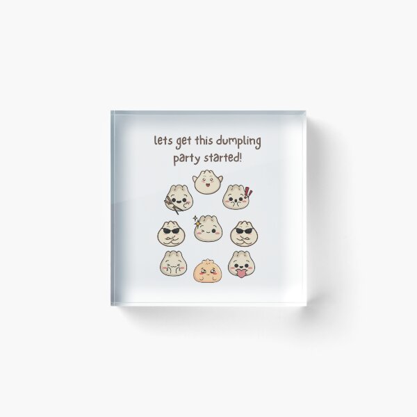 Item preview, Lets Get This Dumpling Party Started, Dim Sum, Yum Cha, Kawaii designed and sold by AASparksDesigns.