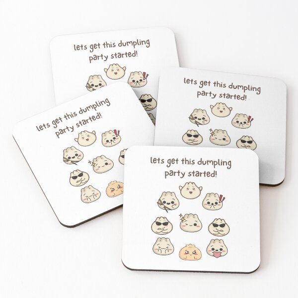 Item preview, Lets Get This Dumpling Party Started, Dim Sum, Yum Cha, Kawaii designed and sold by AASparksDesigns.