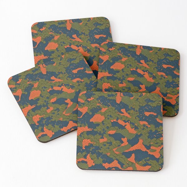 Item preview, Textured Tactical Camouflage Orange Blue Crosshatch Green designed and sold by CamouflageLab.