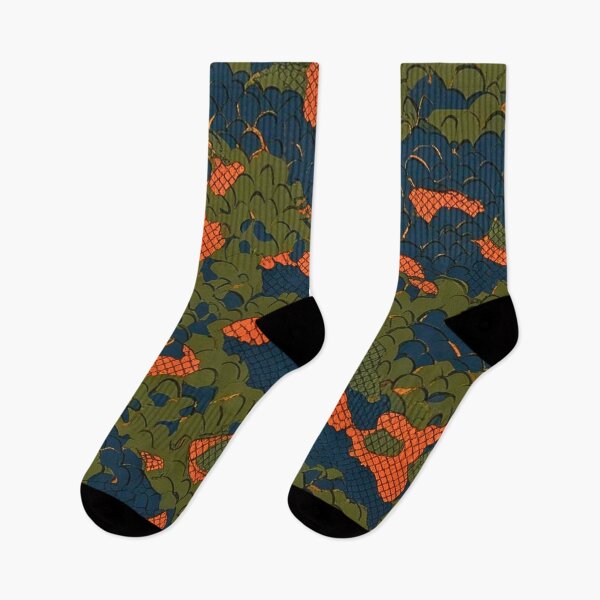 Item preview, Textured Tactical Camouflage Orange Blue Crosshatch Green designed and sold by CamouflageLab.