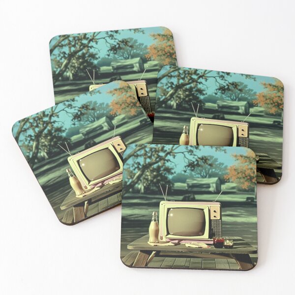 Item preview, 1950's Film Style Vintage Television Retro Vintage Picnic Camping Pulp designed and sold by The Sticker Bureau.