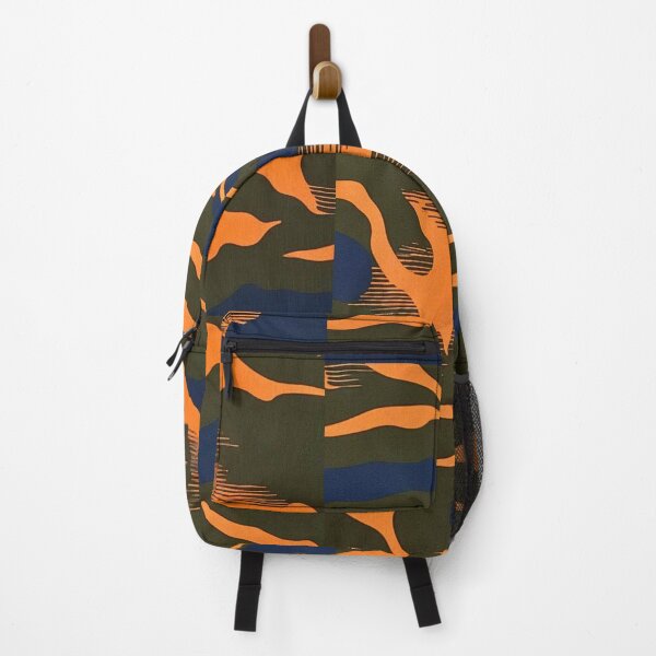 Item preview, Striped Tactical Camouflage Orange Blue Linear Dark Green designed and sold by CamouflageLab.
