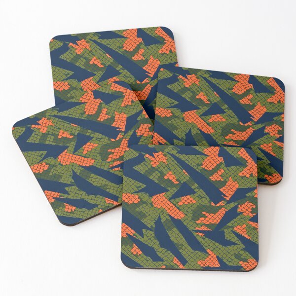 Item preview, Sharp Tactical Camouflage Orange Scale Blue Green designed and sold by CamouflageLab.