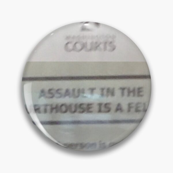 Item preview, assault in the courthouse is a felony designed and sold by ExMeansWithOut.