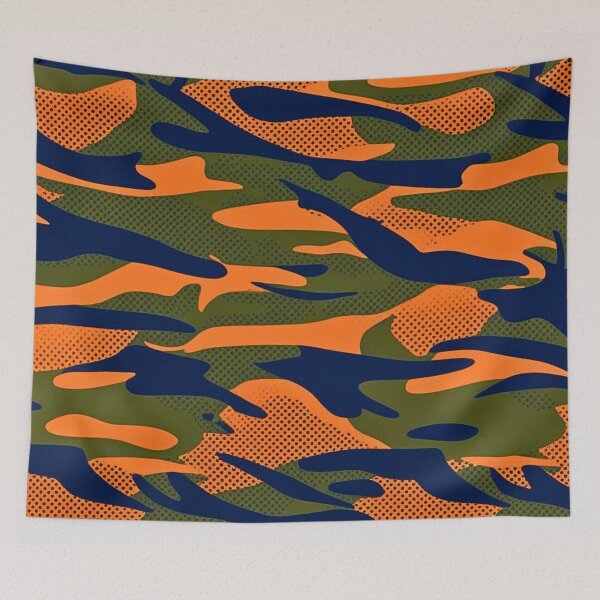 Item preview, Halftone Tactical Camouflage Orange Blue Dotted Green designed and sold by CamouflageLab.