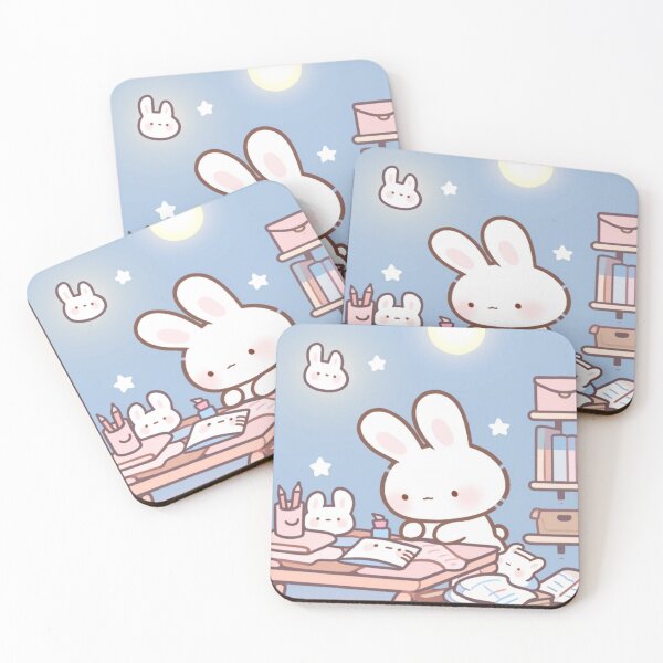 Item preview, Kawaii bunny study night designed and sold by jinwooo.
