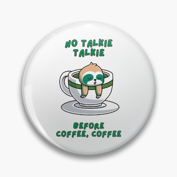Item preview, No Talkie, Talkie, Before Coffee Coffee, Cup Saucer, Badger, Green  designed and sold by AASparksDesigns.