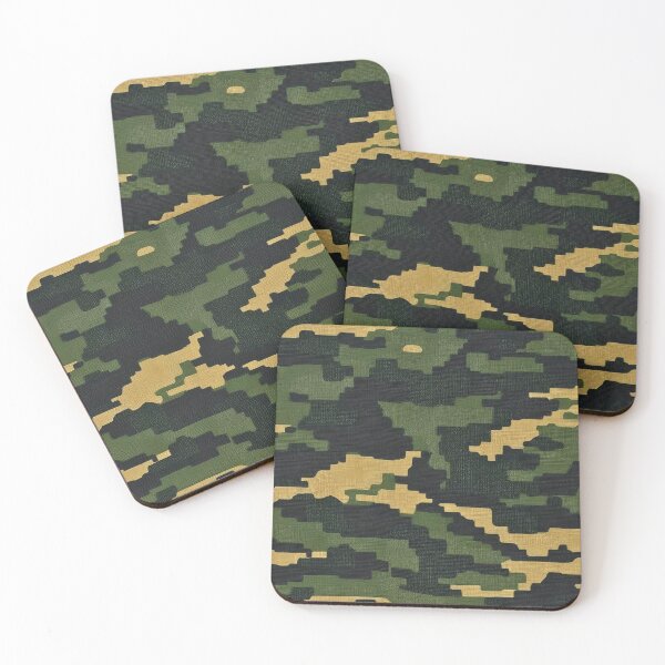Item preview, Pixelated Tactical Camouflage Green Black Blocks designed and sold by CamouflageLab.