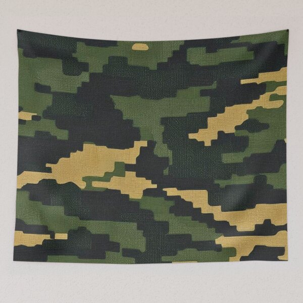 Item preview, Pixelated Tactical Camouflage Green Black Blocks designed and sold by CamouflageLab.
