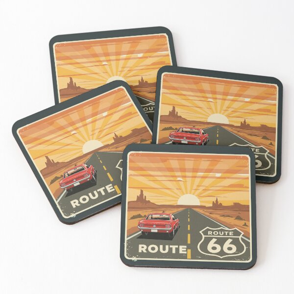Item preview, Route 66 Retro Road Trip Poster - Vintage Art designed and sold by ethnicdigital.