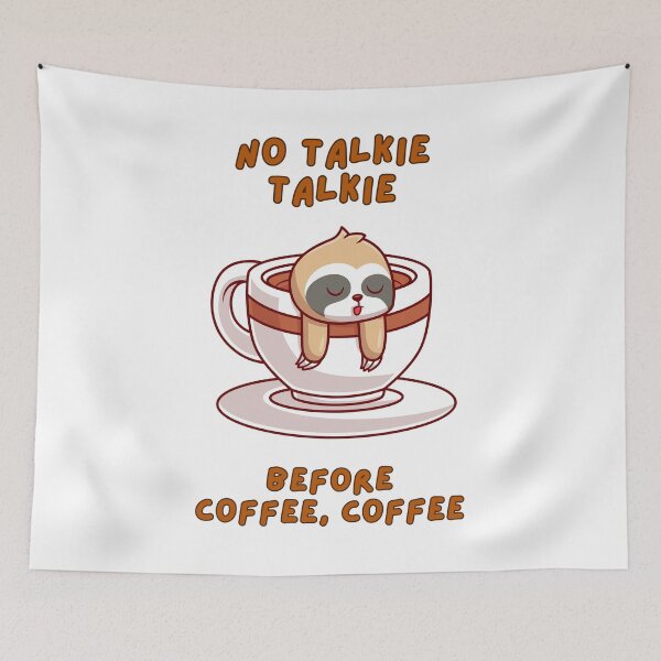 Item preview, No Talkie, Talkie, Before Coffee Coffee, Cup Saucer, Badger  designed and sold by AASparksDesigns.