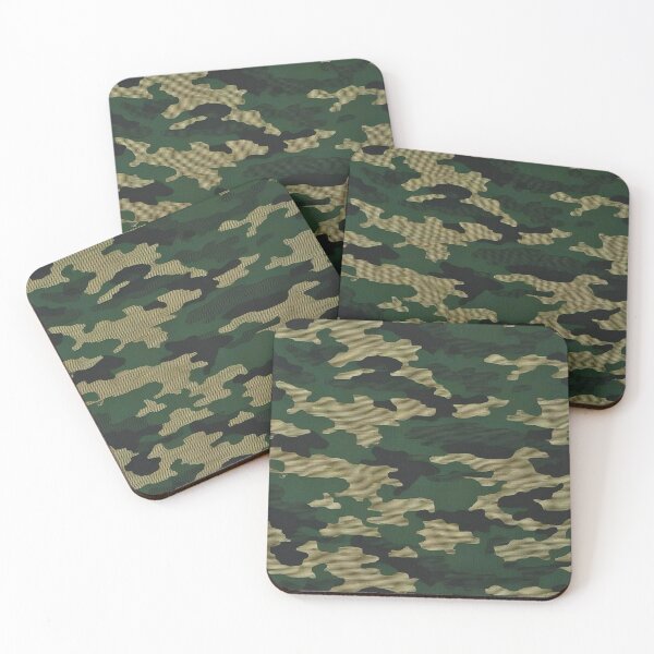 Item preview, Striped Tactical Camouflage Green Yellow Linear Texture designed and sold by CamouflageLab.
