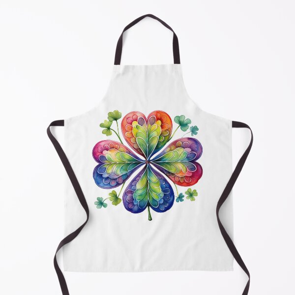 Item preview, Lucky Four-Leaf Clover Rainbow Watercolor Art designed and sold by Olive and Lily Delights.