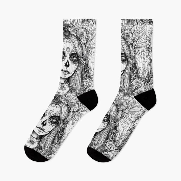 Item preview, Elegant Catrina in Black and White Art designed and sold by ArtemisDesignAI.