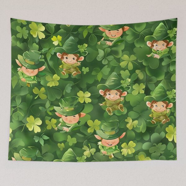 Item preview, Cute Green Leprechaun Pattern designed and sold by dcrc.