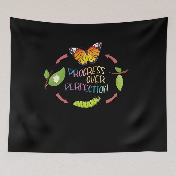Item preview, Progress Over Perfection Caterpillar Back To School Teacher designed and sold by Dressed For  Duty.