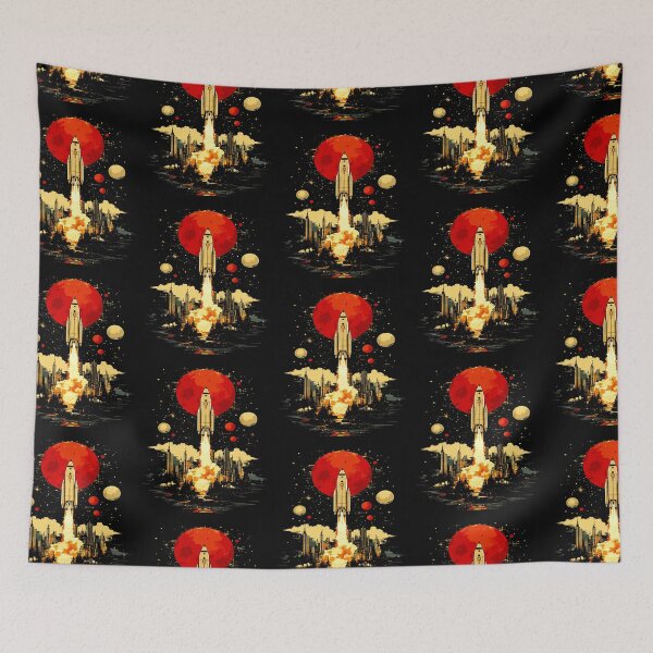 Item preview, Retro Rocket Launch Sci-Fi Space Exploration designed and sold by Taans-Creation.