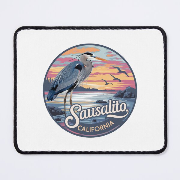 Item preview, Sausalito California Sunset Heron Vintage Design designed and sold by CircinusStore.