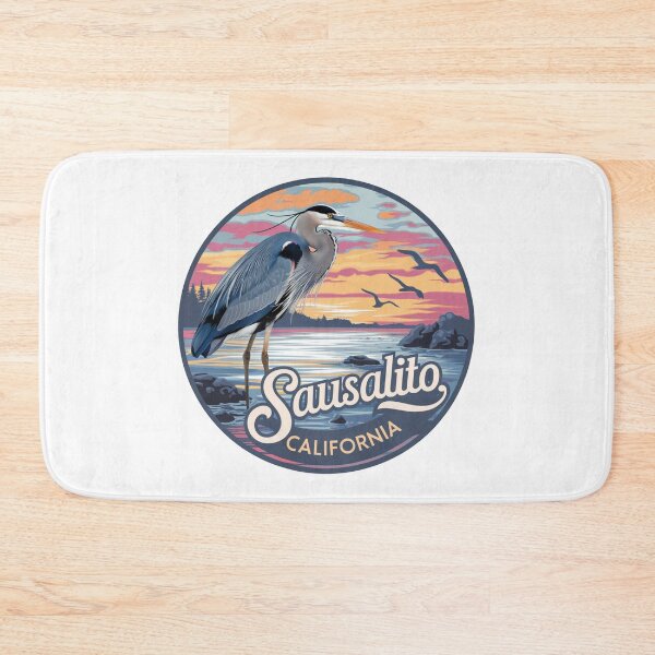 Item preview, Sausalito California Sunset Heron Vintage Design designed and sold by CircinusStore.
