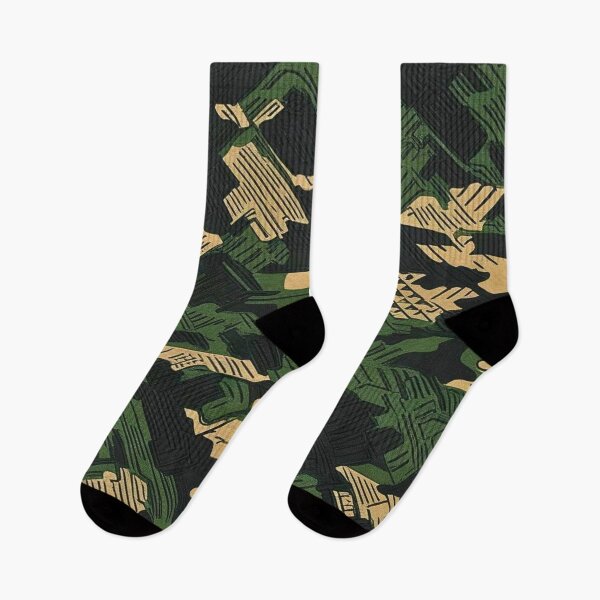 Item preview, Etched Tactical Camouflage Geometric Green Beige Pattern designed and sold by CamouflageLab.