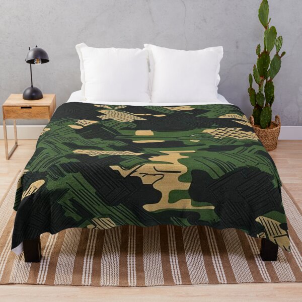 Item preview, Etched Tactical Camouflage Geometric Green Beige Pattern designed and sold by CamouflageLab.