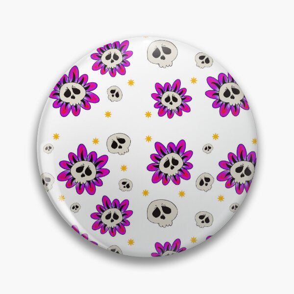 Artikelvorschau, Totenkopf-Blumenmuster entworfen und verkauft von Onehappyhook.