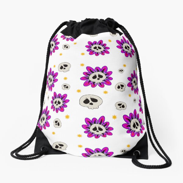 Aperçu de l'œuvre Motif de crâne et de fleur créée et vendue par Onehappyhook.