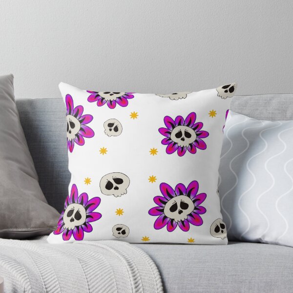 Aperçu de l'œuvre Motif de crâne et de fleur créée et vendue par Onehappyhook.